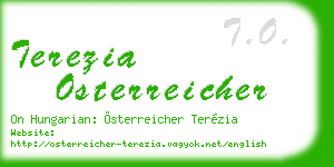 terezia osterreicher business card