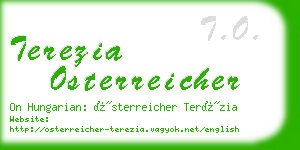 terezia osterreicher business card